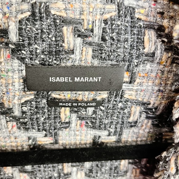 Isabel Marant Womens Fringe Accented Textured Cardigan Size US 10 Designer - Picture 7 of 14